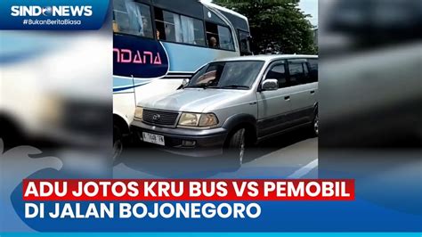 Viral Adu Jotos Sengit Kru Bus Dan Pengemudi Mobil Di Tengah Kemacetan