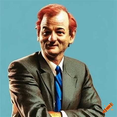 Colorful Humorous Illustration Of Bill Murray As Phil Connors In