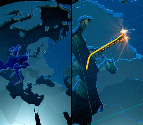 Gas pipeline map on Behance