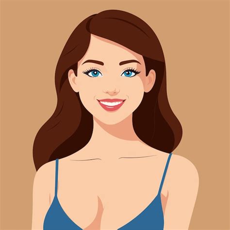 Ilustraci N Vectorial De Una Mujer Hermosa Vector Premium