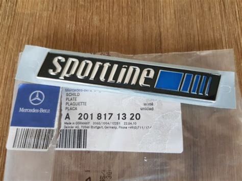 Mercedes W201 W124 Sportline Badge Emblem A2018171320 Genuine EBay