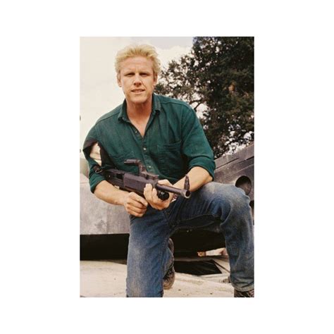 Super Masculine Gary Busey with a Gun poster | drunkMall