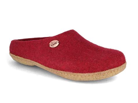 WoolFit® hand-felted slippers 'Classic' with rubber sol