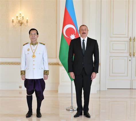 Aliyev Receives Incoming Cambodian Envoy S Credentials Update