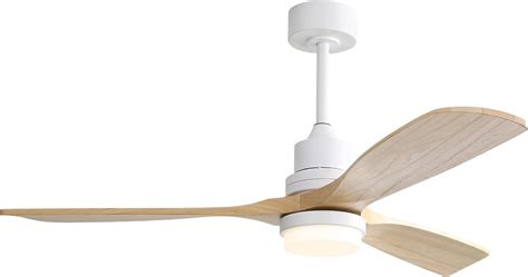 Sofucor 52 Inch Ceiling Fan With Lights Modern Wood Ceiling Fan Remote Control Led