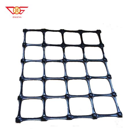 High Strength Tensile Hdpe Pp Plastic Biaxial Black Geogrid For Soil