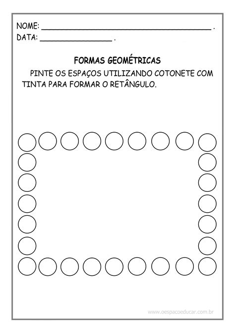 Educa O Infantil Atividade De Pintura Das Formas Geom Tricas