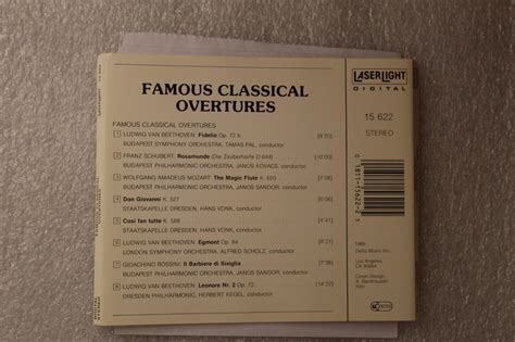 Famous Classical Overtures Cd Laserlight Ebay