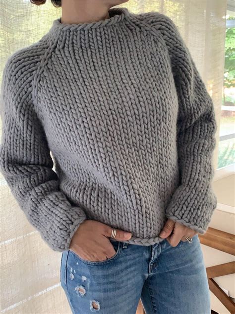 Top Down Knitted Sweater Pattern