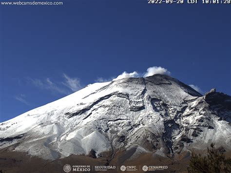 Reporte del monitoreo de CENAPRED al volcán Popocatépetl hoy 20 de