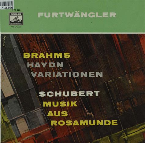 Wilhelm Furtw Ngler Wiener Philharmoniker Brahms Haydn Variationen