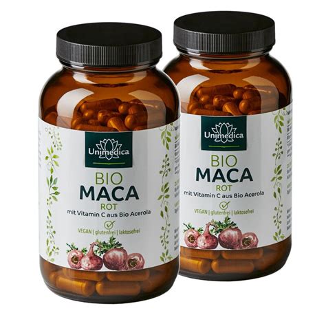 2er Sparset Bio Maca Rot 3 000 Mg Pro Tagesdosis 4 Kapseln Plus