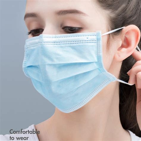 50PCS Baozhi 3 Ply Medical Disposable Masks Blue