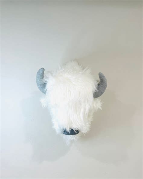 Buffalo Head Wall Mount Bison Nursery Decor By Jojo S Etsy