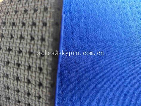 China Perforated Elastic Sbr Neoprene Sheet Airprene Fabric With Fabric