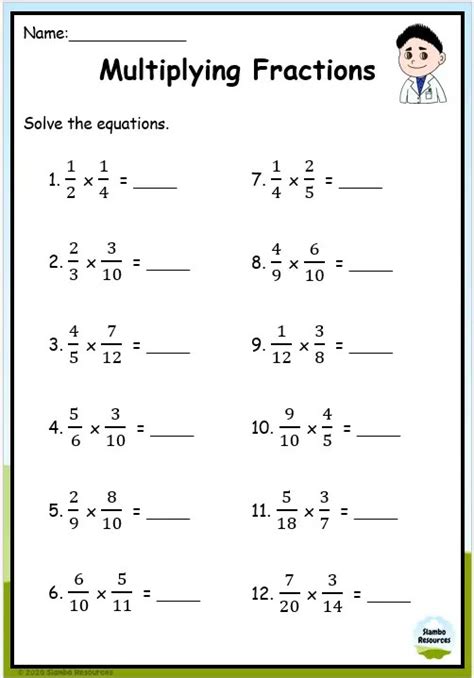 Multiplying Two Mixed Fractions With All Simplification Fillable A