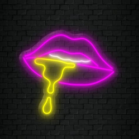 Sexy Lips Neon Sign Led Light Flame Red Lips Symbol Wall Decoration For