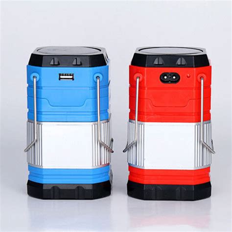 Solar Powered Rechargeable USB Stretchable LED Lamp Lantern For Outdoor ...