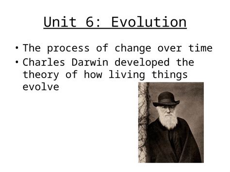 Pptx Unit Evolution The Process Of Change Over Time Charles Darwin