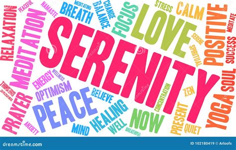 Serenity Word Cloud Stock Illustration Illustration Of Balance 102180419