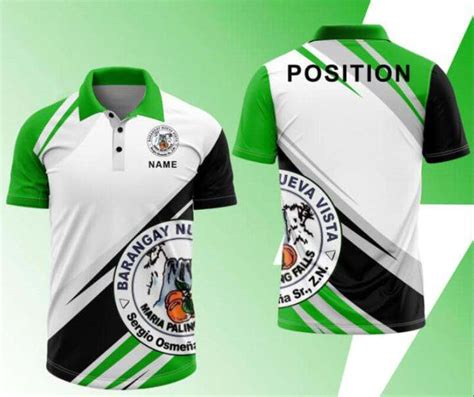 Custom Barangay Pisition New Edition Fashion Free Custom Button Polo