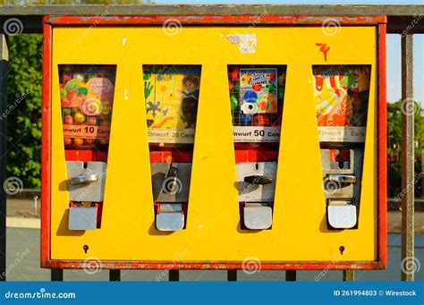 An Old Chewing Gum Vending Machine In Frankfurt Germany Editorial