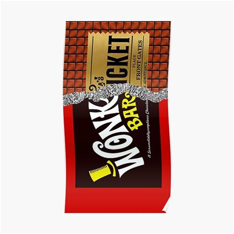 Wonka's Golden Ticket Chocolate Premium Matte Vertical Poster Designed ...