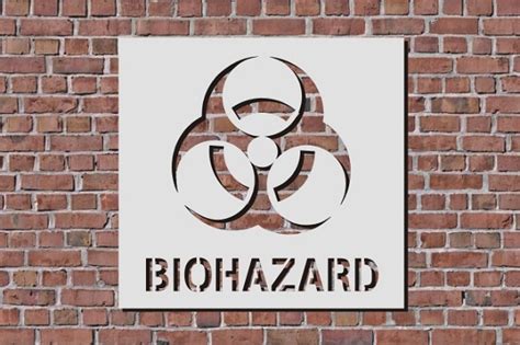 Biohazard Sign Reusable Stencil