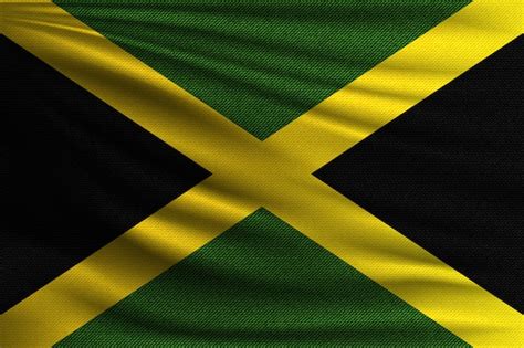 A Bandeira Nacional Da Jamaica Vetor Premium