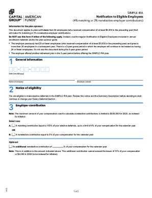 Fillable Online Simple Ira Plan Sponsor Cover Letter And Forms Dfi