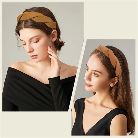 4pcs Women Girls Braided Fabric Headbands With Teeth Passion Twist Hair Headband Black Brown