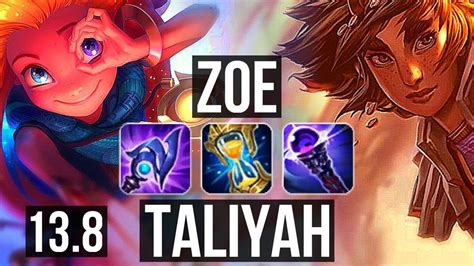 ZOE Vs TALIYAH MID 11 0 6 2 4M Mastery Legendary 900 Games KR