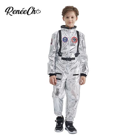 Детский костюм астронавта Reneecho, серебряный костюм для мальчиков ...