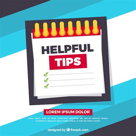 Free Vector Modern Helpful Tips Composition With Flat Design