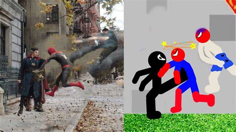 Spiderman Vs Stickman Stickman Dismounting Highlight And Funny