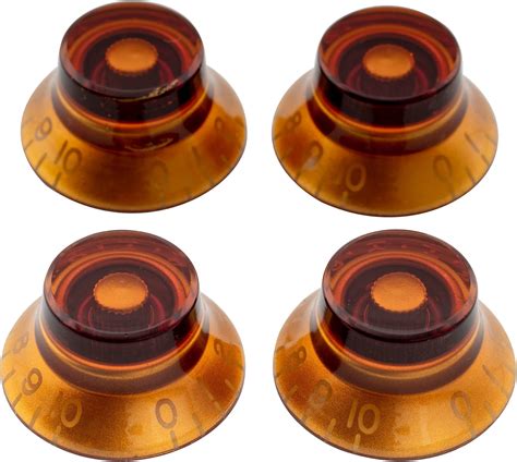 Musiclily Pro Inch Size Fine 24 Spline Top Hat Bell Knobs Tone Volume