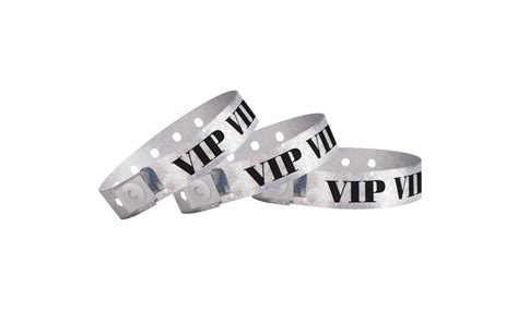 Amazon Wristco Holographic Silver Vip Plastic Wristbands