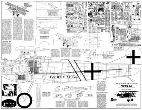 Fokker D7 Rc Plans Aerofred Download Free Model Airplane Plans