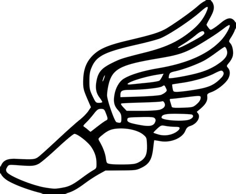 Track And Field Winged Foot Logo Logodix