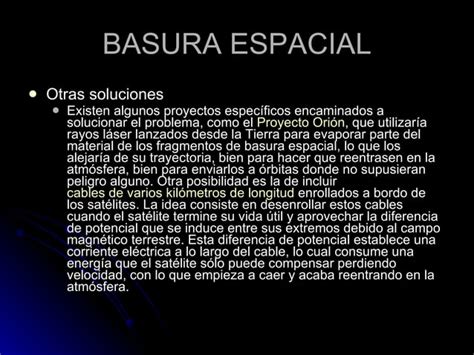 Basura Espacial PPT