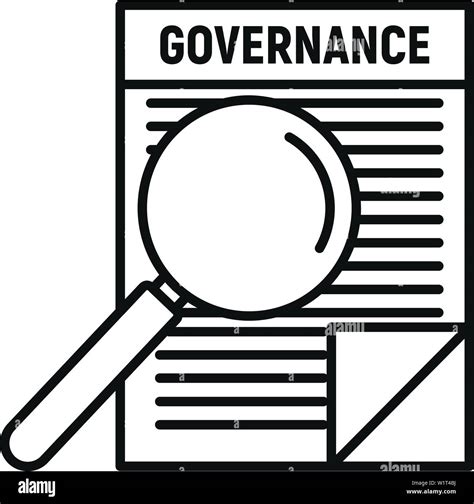 Governance Paper Icon Outline Governance Paper Vector Icon For Web Design Isolated On White