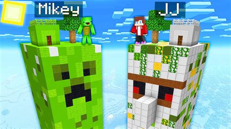 JJ Iron Golem Vs Mikey Creeper CHUNK Battle In Minecraft Maizen