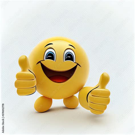 Cheerful D Emoticon With Arms And Legs Smiling Face And Mouth