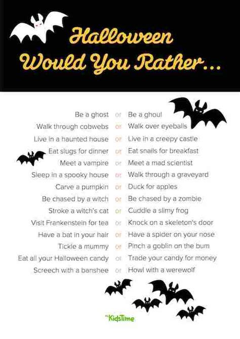 Fun Halloween Game Would You Rather Halloween Games Halloween