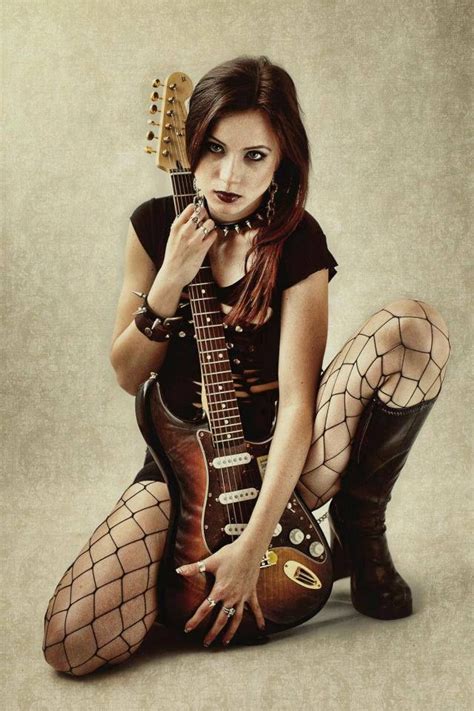 Guitar Girl Guitar Portrait Portrait Girl Female Rock Stars Rock And