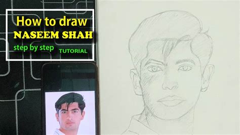 How To Draw Naseem Shah Face Step By Step Easy Way To Darw Portrait