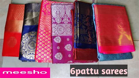 Meesho 6 Pattu Sarees Unboxing Festive Collection Full Video Link