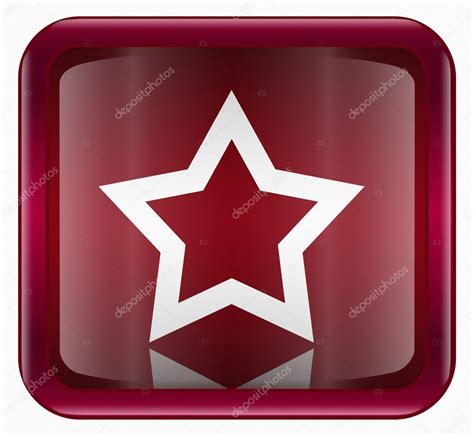 Star Icon Dark Red Isolated On White Background Stock Vector By