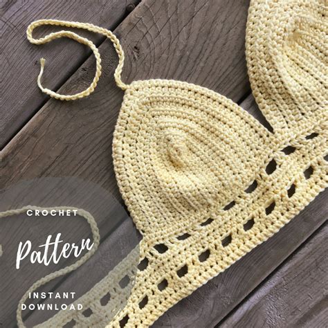 CROCHET Bikini Pattern Festival Bralette Crochet Crop Top Etsy