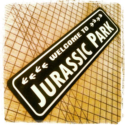 Welcome To Jurassic Park Sign By 734designs On Etsy